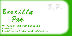 bertilla pap business card